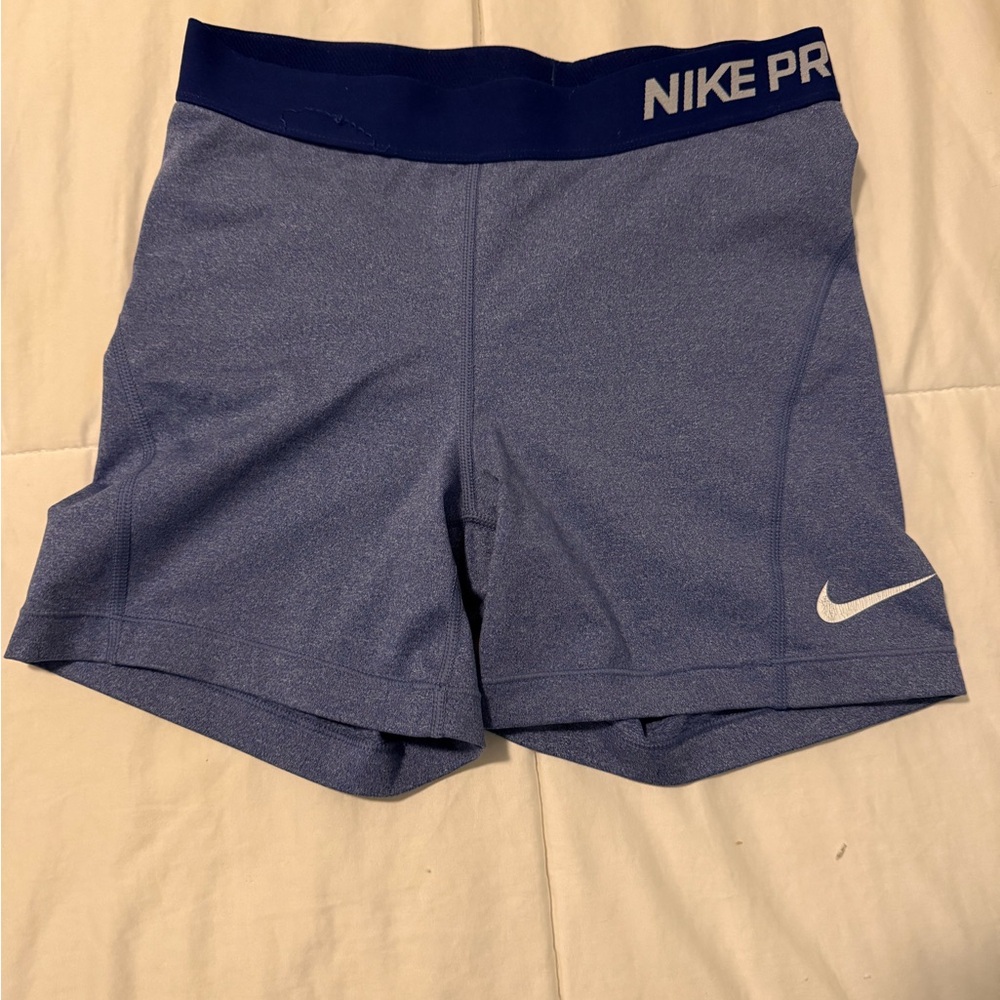 Nike Pro Blue Heather Biker Shorts Women’s Medium